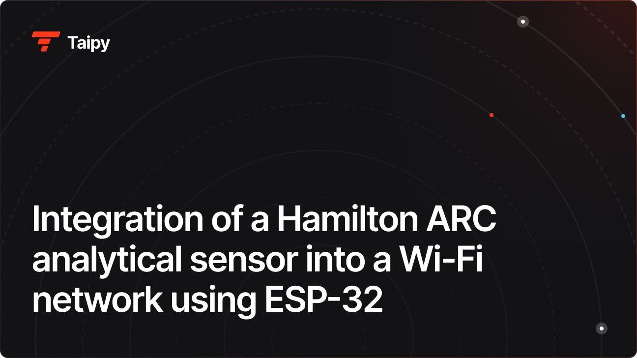 Integration of a Hamilton ARC analytical sensor into a Wi-Fi network using ESP-32
