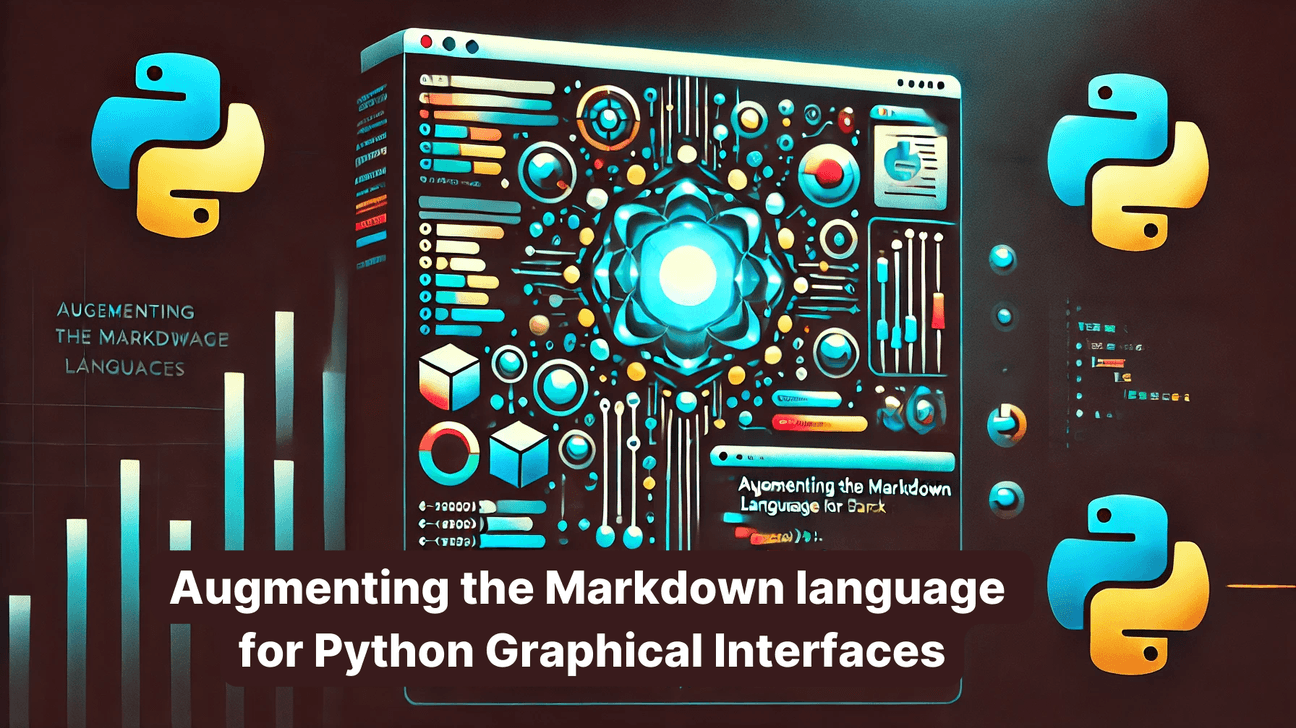 Augmenting the Markdown language for Python Graphical Interfaces