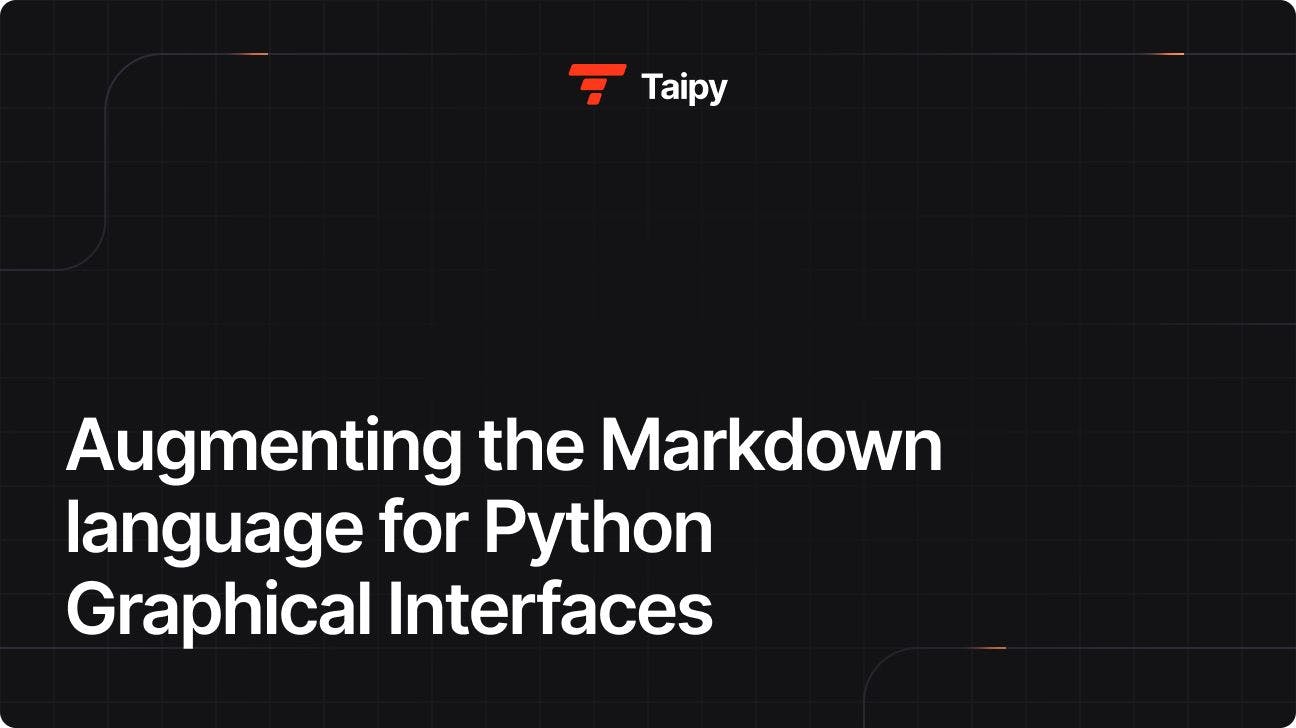 Augmenting the Markdown language for Python Graphical Interfaces